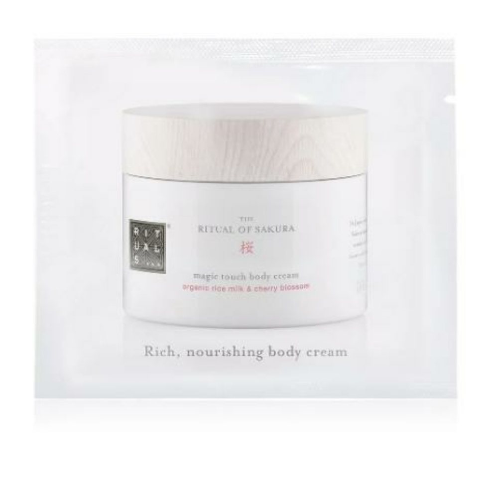 Ritual of Sakura Rice milk cherry blossom sample packet